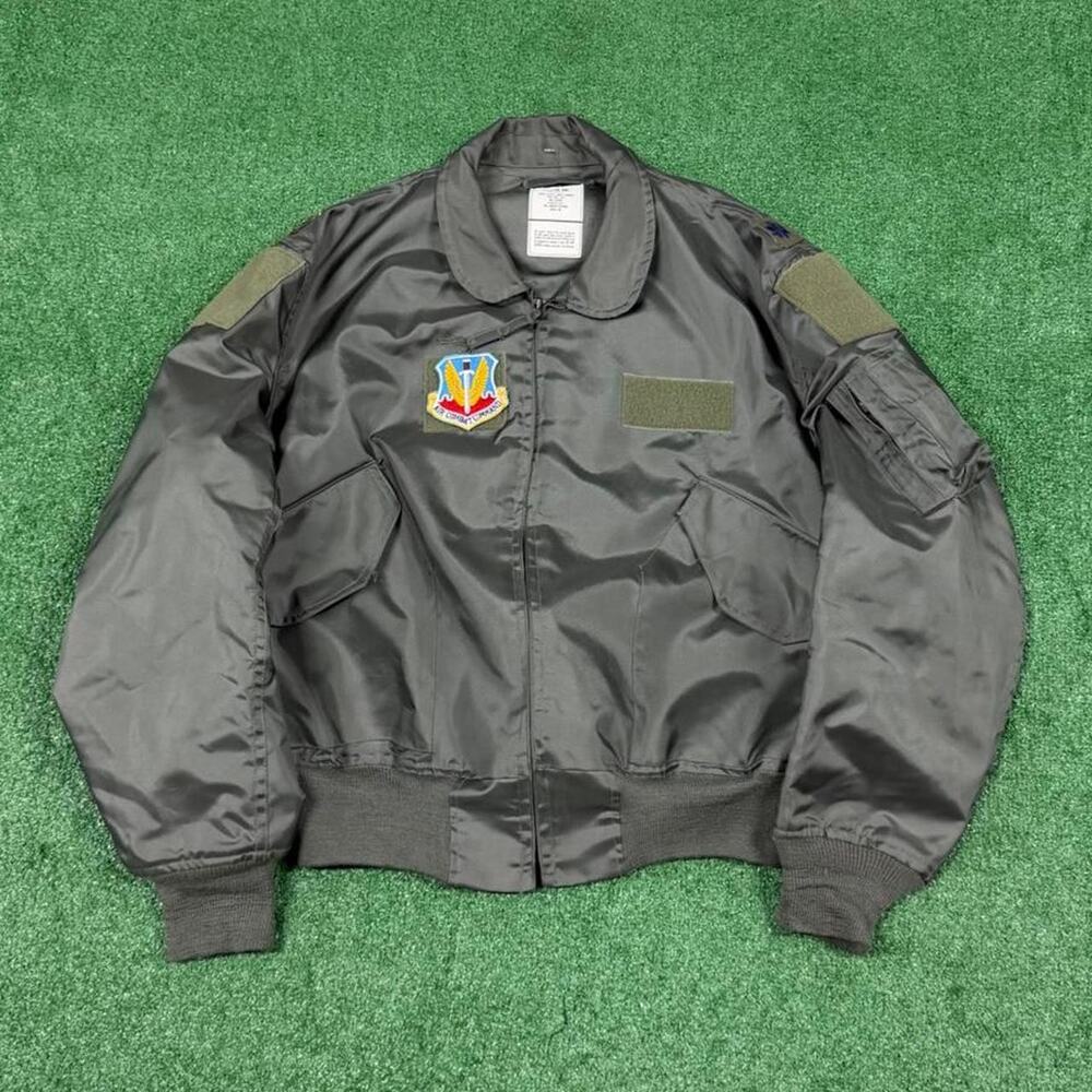 Vintage 90s Military CWU-36/P Flight Jacket 1993 USAF Bomber Isratex Mens L